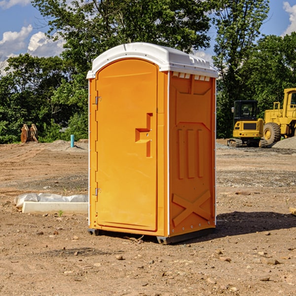 can i customize the exterior of the portable restrooms with my event logo or branding in Switzerland County